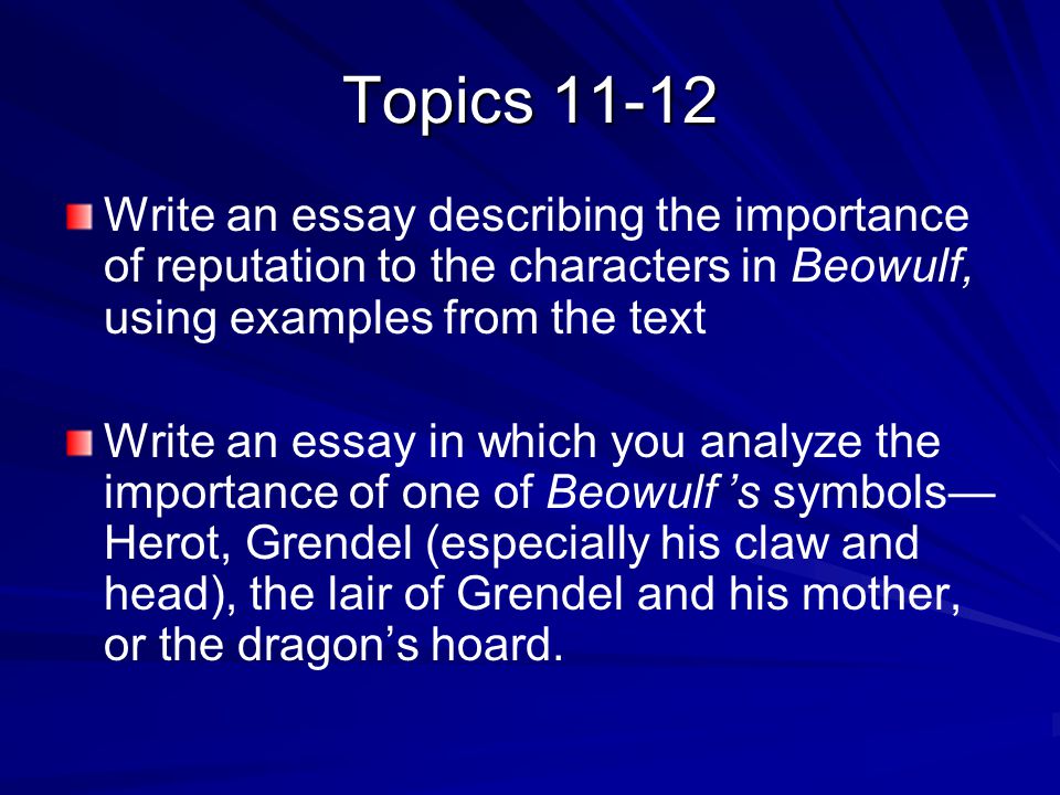 Beowulf Anglo Saxon Hero Essay